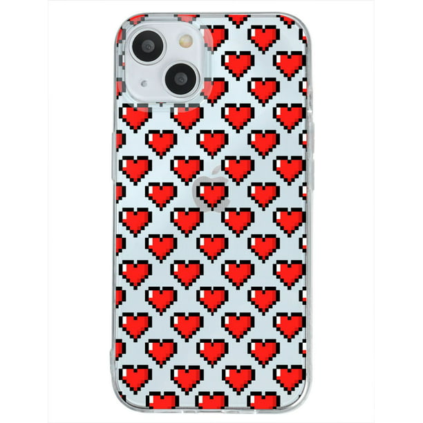 Funda Antigolpes Para iPhone 14 corazones pixel, Uso Rudo, InstaCase  Protector para iPhone 14 antigolpes, Case anticaídas corazones pixel