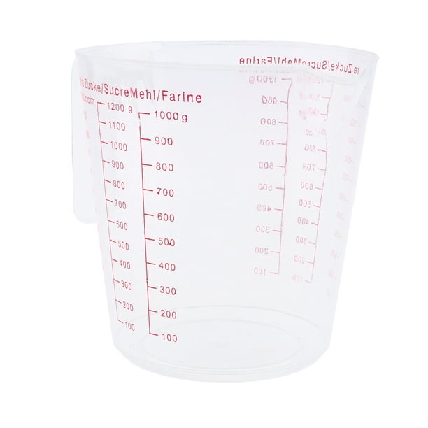 Vaso Medidor de Plástico Sunnimix de 1000ml, Adecuado para Pruebas de  Laboratorio Escolar o Uso en la Cocina