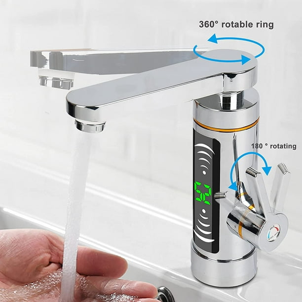 Grifo eléctrico para calentador de agua Grifo flexible giratorio 360  instantáneo para cocina con calentador de agua