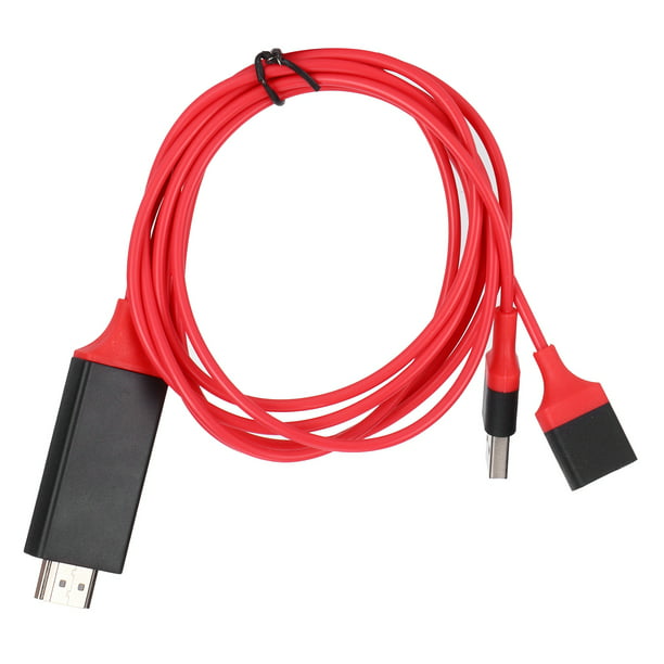 Cable USB universal 3 en 1 con entrada HDMI y adaptador para Android y iOS.