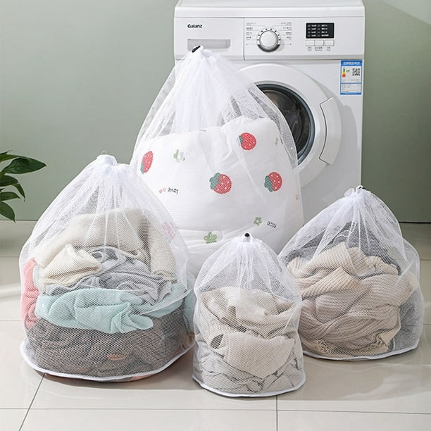 Bolsa de lavandería con cordón, cesto grande para ropa sucia, con