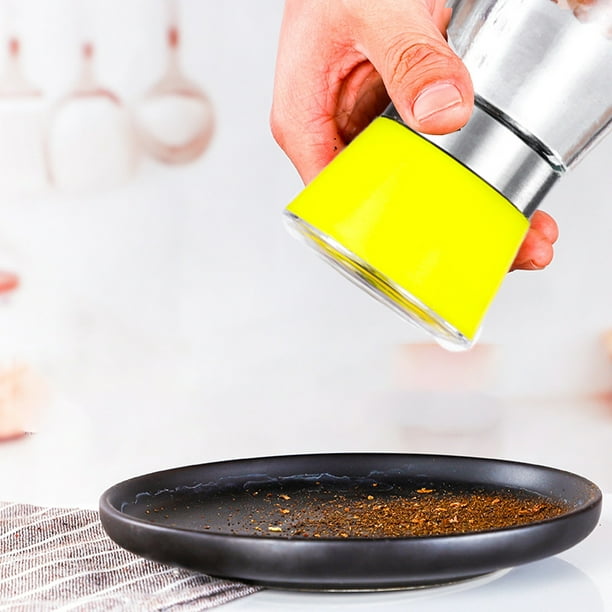  Molinillos de sal y pimienta 2 en 1 recargables, salero y  pimentero manual de acero inoxidable : Hogar y Cocina
