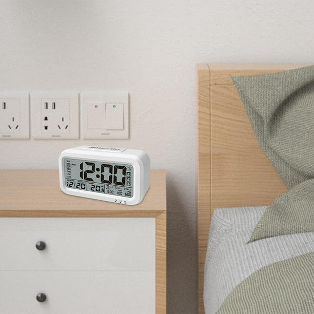 Reloj despertador digital magnético para dormitorio, para personas mayores,  aula, cocina, mesa, temporizador, 12/24 horas, fecha, semana, termómetro