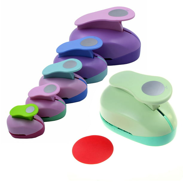 Perforadora de papel portátil de un agujero con círculo de hebilla de  cierre de 1/4 pulgadas de capacidad para herramienta para adultos y Azul  Gloria perforadora