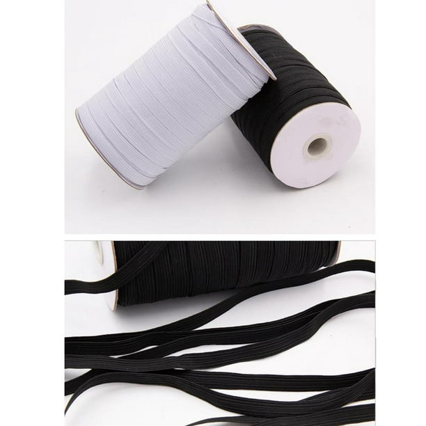 Cordón Elástico Elástico para Ropa, Vestido, Pantalones Ajuste de Costura 6  mm negro Sunnimix Costura con banda elástica