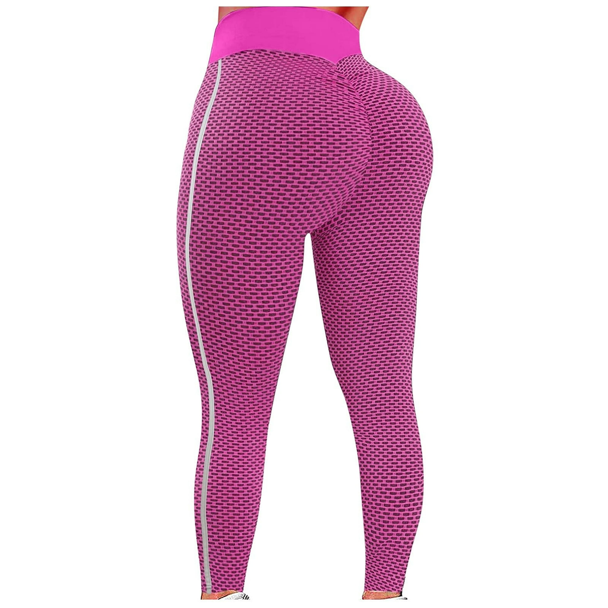 Pantalones Largos de Yoga Para Mujer, Mallas de Entrenamiento Para  Levantamiento de Glúteos, Pantalones de Compresión Texturizados de Cintura  Alta Para Celulitis Odeerbi ODB-4