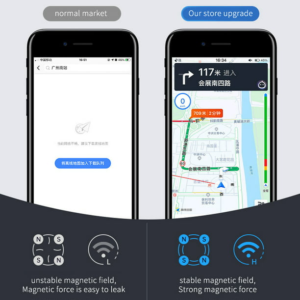Comprar Soporte magnético para teléfono de coche soporte magnético para  teléfono inteligente soporte móvil GPS para iPhone Xiaomi Mi Huawei Samsung  LG