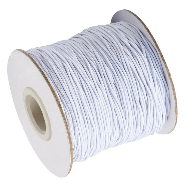40/100 m banda elástica cuerda elástica de goma redonda de cordón elástico  para bricoje 1 mm Baoblaze Costura con banda elástica