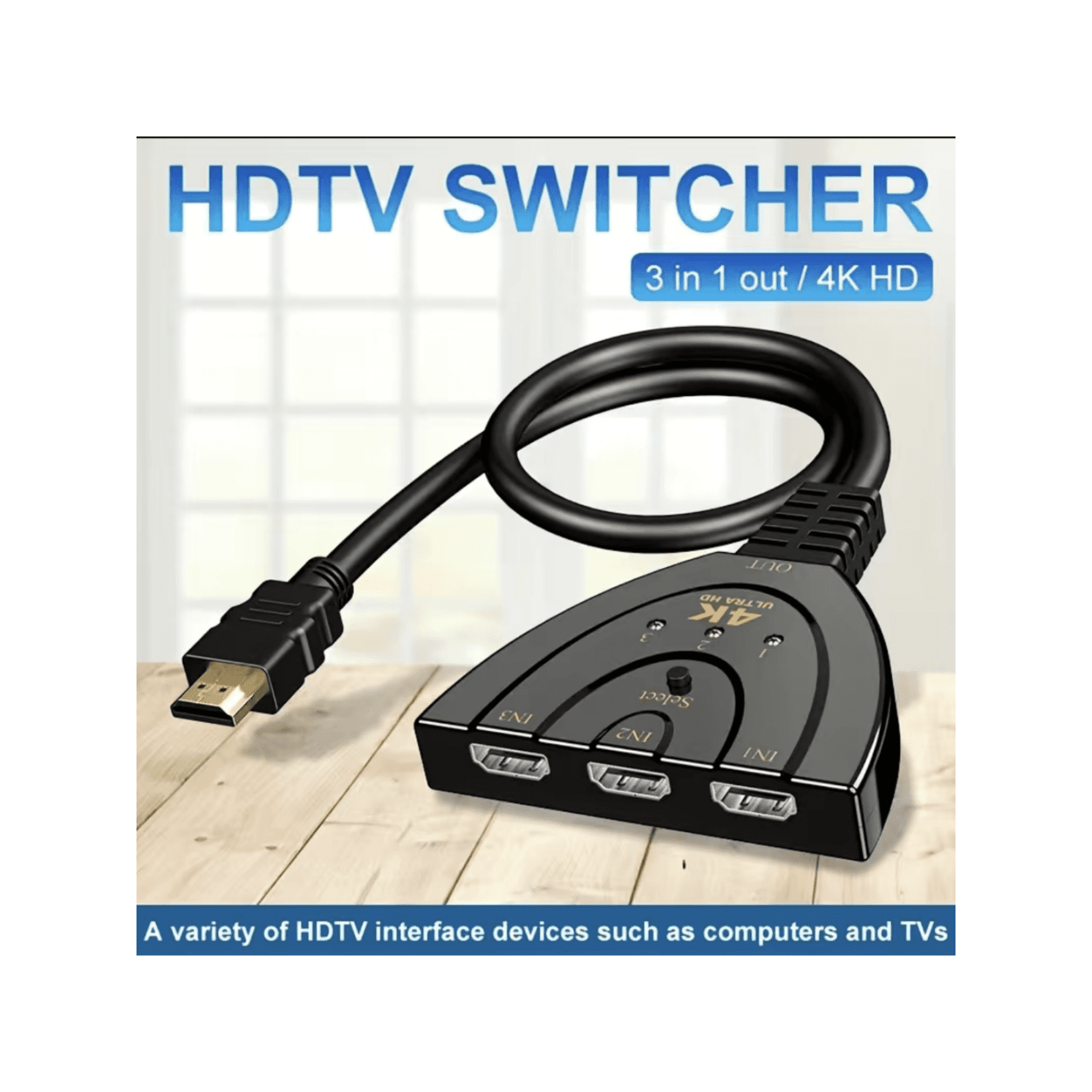 Connector For Hdmi Switch Gana 4k Hdmi Splitter 3 In 1 Out 3 Port