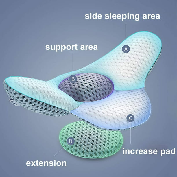 Almohada lumbar 3D, cojín lumbar para cama, disco lumbar, cojín de apoyo  lumbar para mujeres embarazadas, cojín de apoyo lumbar para dormir Levamdar