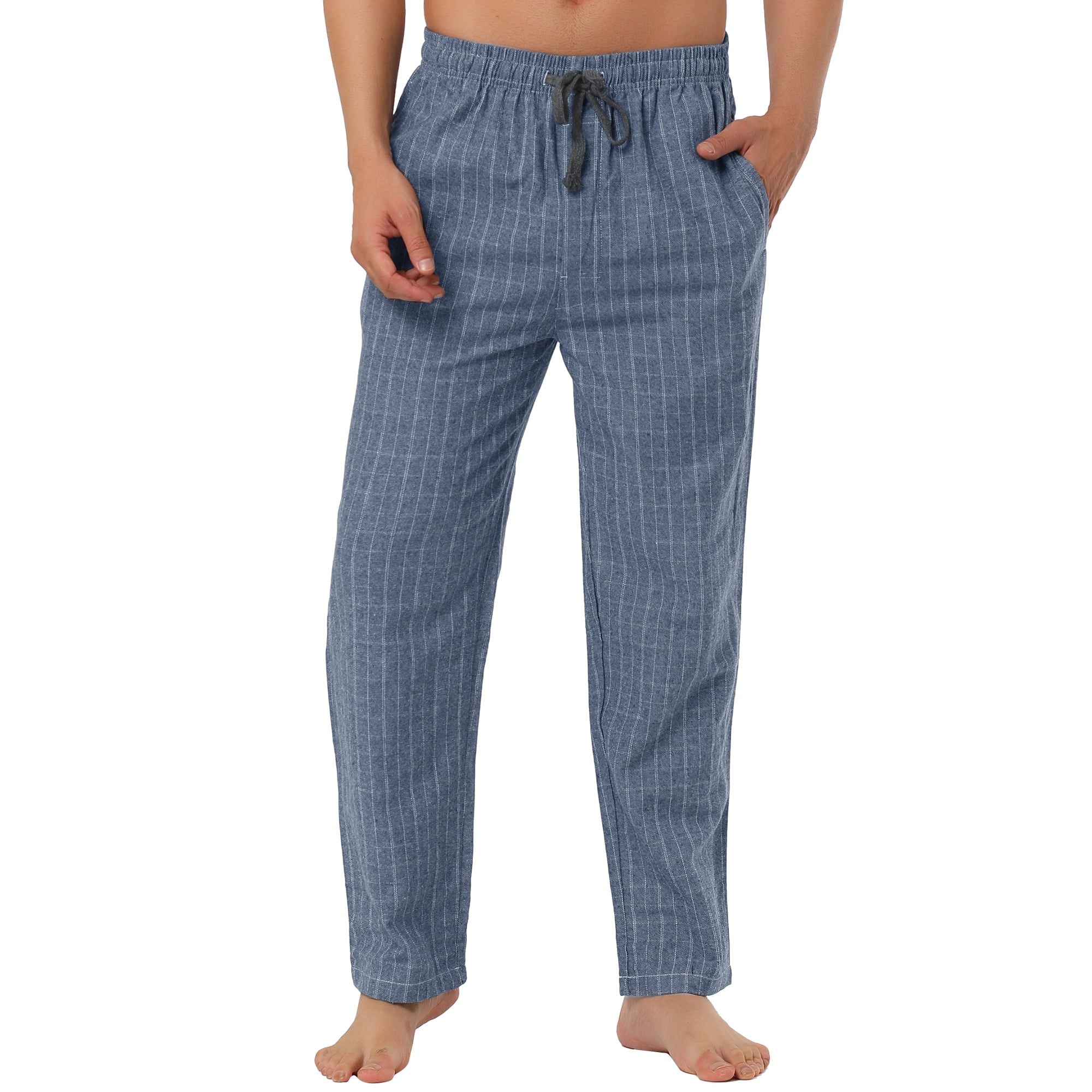 Nutria Pantalon Pijama Hombre Franela, Invierno 100% Algodón a Cuadros  Pyjama Pant Largos Cálidos para Dormir con Bolsillos U06: : Moda