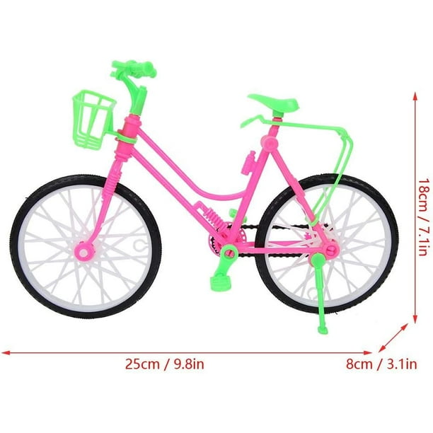 Bicicleta en miniatura para niña con cesta - Bicicleta de montaña de  plástico de simulación - Juguete para niños - Casa de juegos - Decoración  de muñecas - Accesorios para exteriores TUNC Sencillez