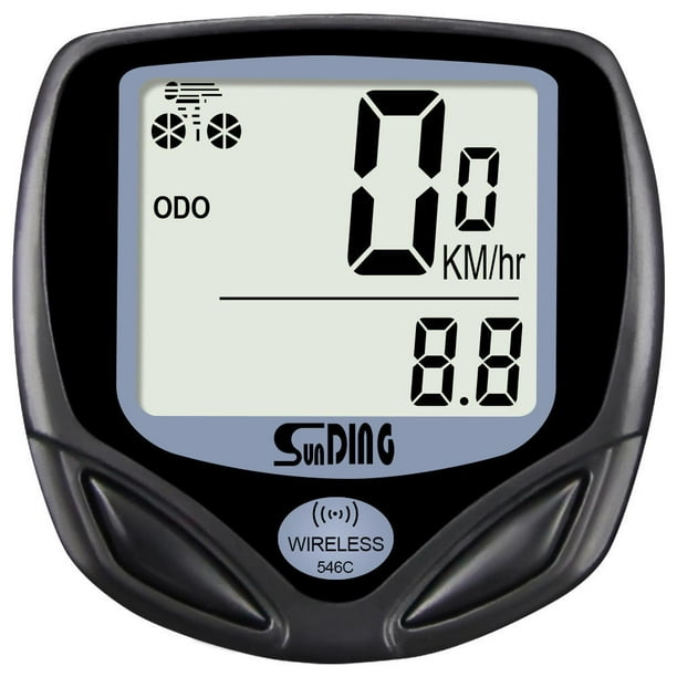 PRUNUS Velocímetro de bicicleta y odómetro, inalámbrico, impermeable,  computadora de bicicleta con interruptor de sensor táctil, pantalla LCD  digital