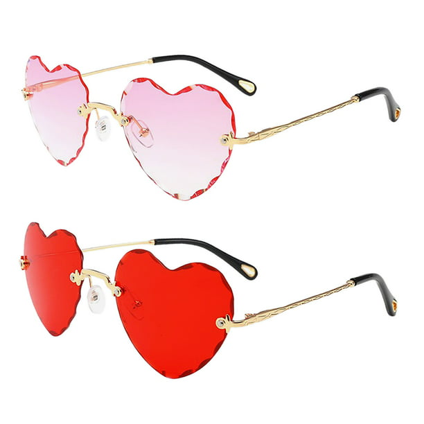 Gafas de sol de corazón - Dorado/Rosa - MUJER