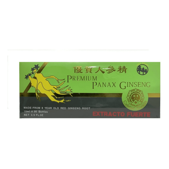 premium panax ginseng 30 frascos 10 ml tree brand caja