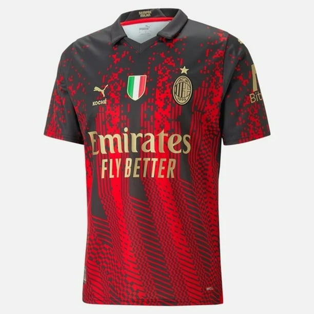 AC MILAN 2022 2023 Cuarta Camiseta De Fútbol Versión Conmemorativa Especial  Para Aficionados Gao Jiahui unisex