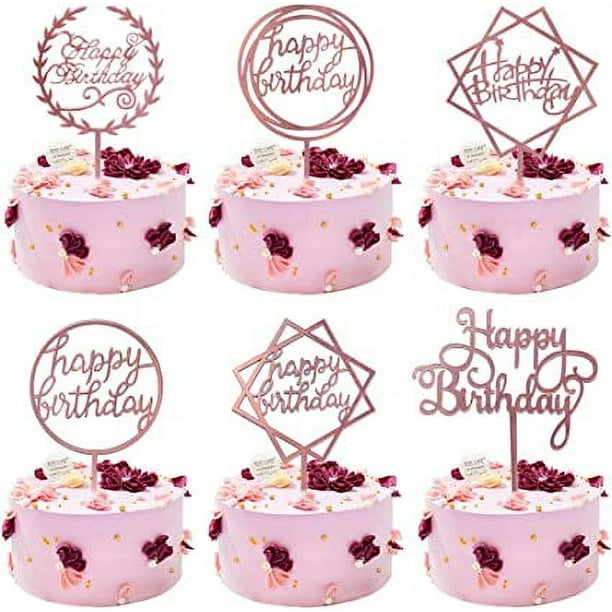 Decoración para tartas de feliz cumpleaños, decoración de fiesta de  cumpleaños, aniversario, regalos de cumpleaños para niños o adultos
