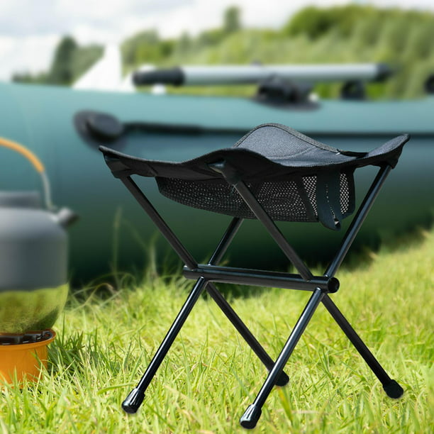 Silla plegable plegable, antideslizante, ligera, asiento de pesca, taburete  portátil para acampar Negro Cola Sillas plegables
