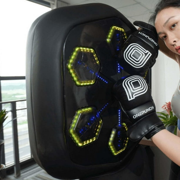 Máquina de boxeo musical fácil de usar con guantes de boxeo, saco