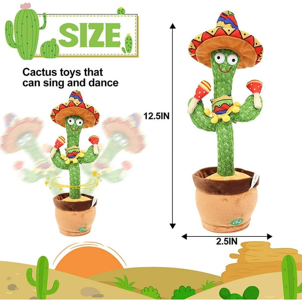 Cactus bailarín, juguete de cactus que habla repite lo que dices Sincero  Hogar