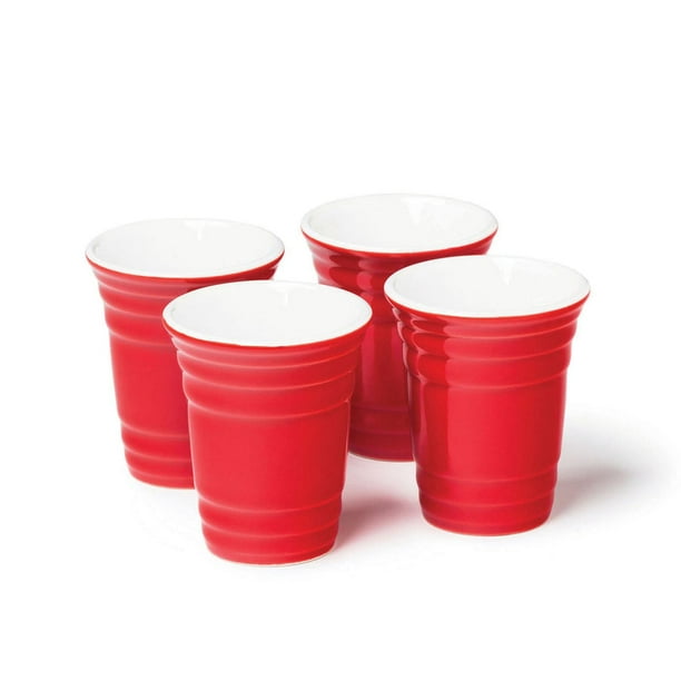 Juego de 4 vasos shot Rojo