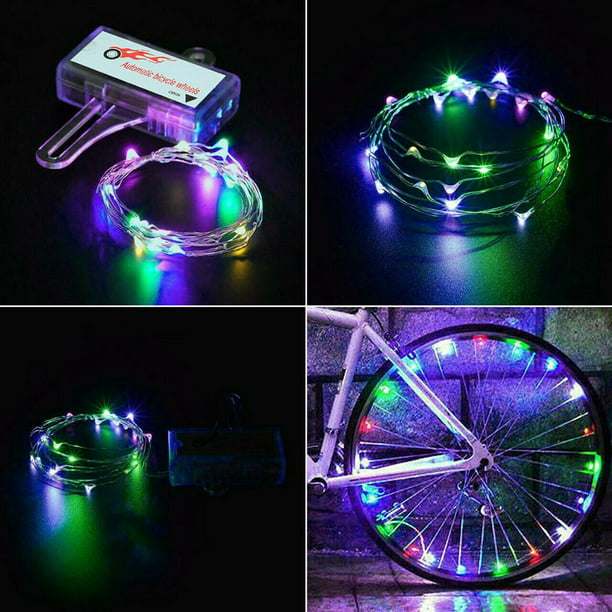Luces LED Impermeables para Ruedas de Bicicleta, Luces de Llanta de Baoblaze