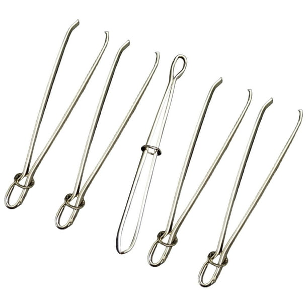12 pinzas de metal fáciles de tirar Bodkin para máquina de coser, pinzas  para máquina de coser, clips para trabajo manual, herramienta de