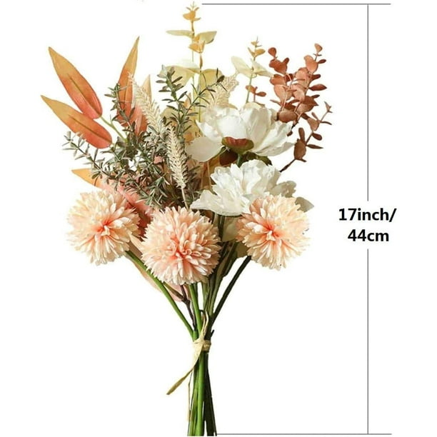 1 Ramo Hortensias Artificiales, Flores Hortensias Seda Sintética