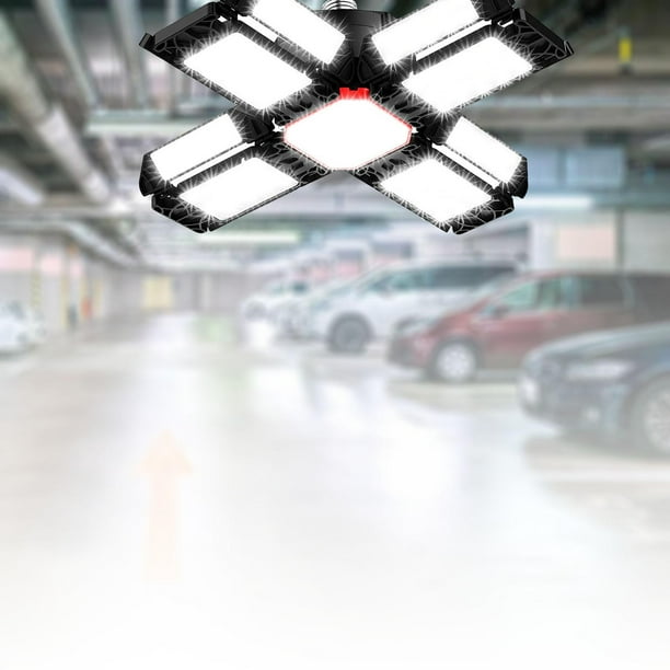Plegable LED Garaje Bombilla Forma Ventilador Techo Interior Tienda Taller  Lámpara