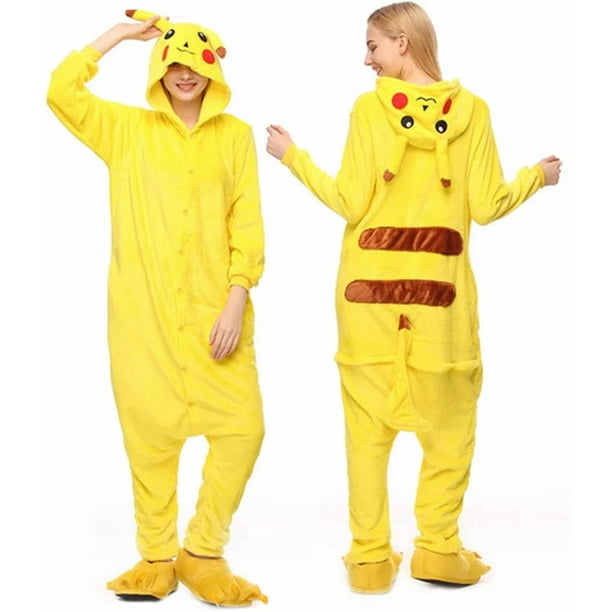 GENERICO Pijama Enterito Disfraz Diseño Pikachu Para Niños Y Adultos