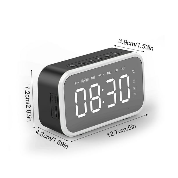 Yosoo Control de sonido multifunción Pantalla LCD grande Reloj digital Mesa  Escritorio Reloj despertador Sensor de sonido