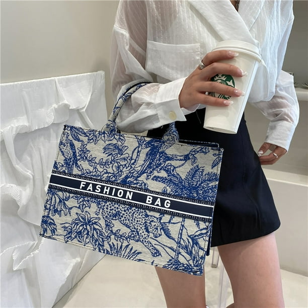 Bolsos De Mujer Moda Mujer Lienzo Impresión Top-handle Tote Bag