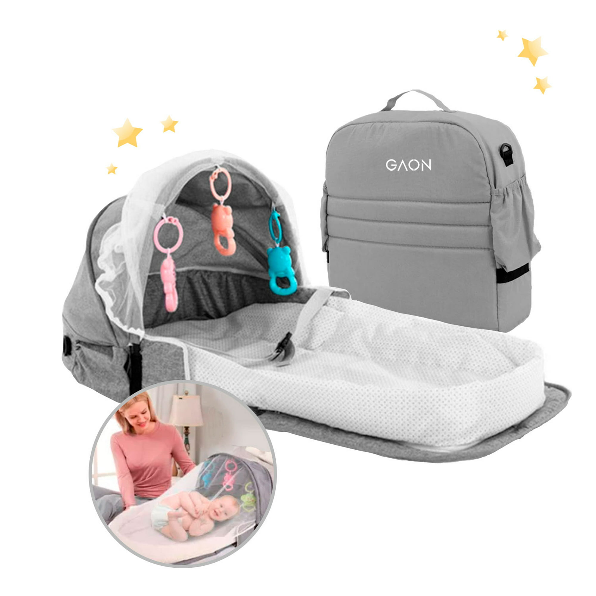 Cuna portátil para bebé, cama de viaje plegable para bebé, bolsa de  almacenamiento multifuncional para el cuidado del bebé - AliExpress