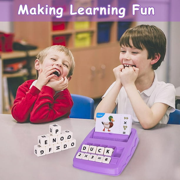 Juegos de letras a juego para niños de 4 a 8 años, juguetes educativos y de  aprendizaje para niños en edad preescolar, niñas,  ortografía/lectura/aprendizaje de matemáticas/reconoci YONGSHENG  1327533269841