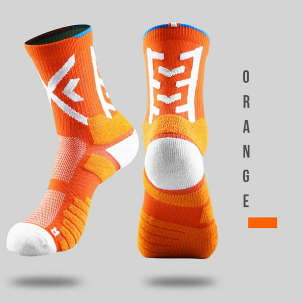 Calcetines de fútbol de compresión para hombre, calcetines deportivos de  béisbol, fútbol, ​​tenis (naranja) Likrtyny Para estrenar