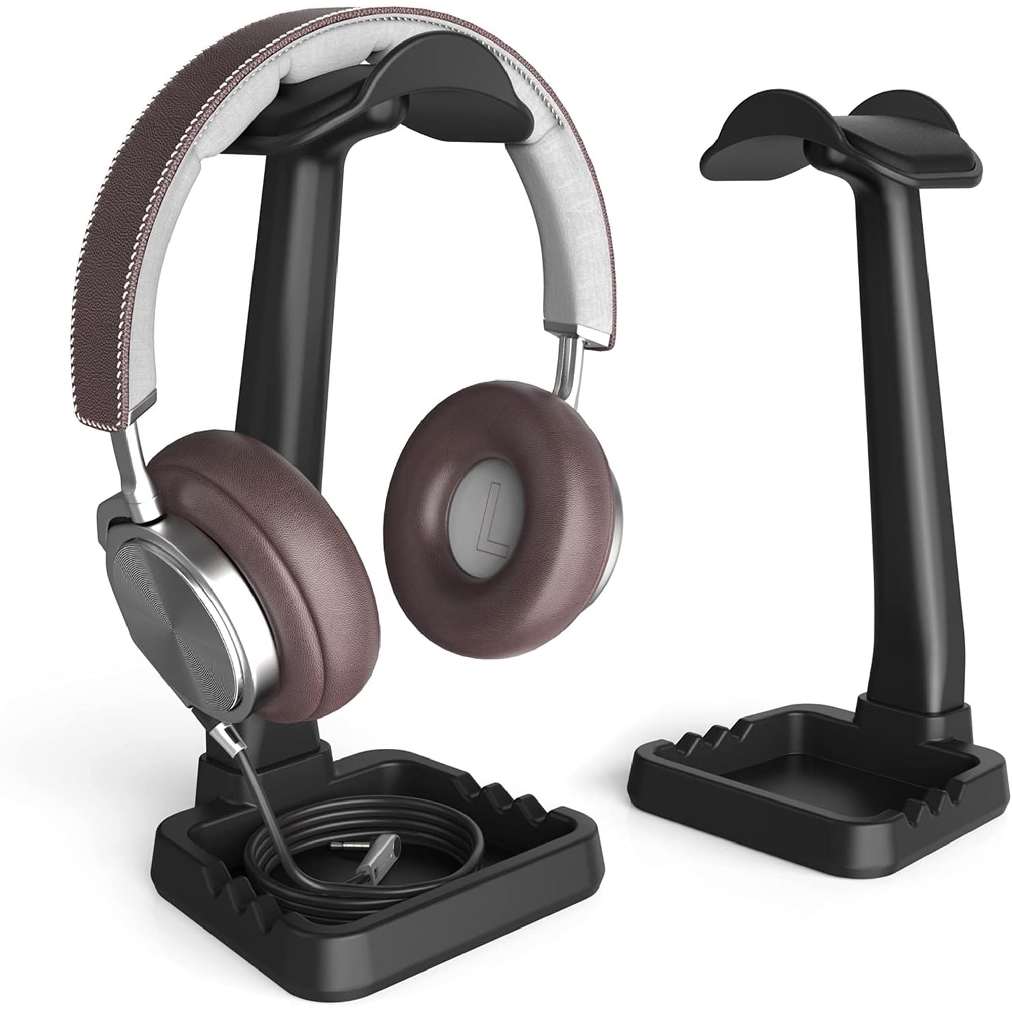 Soporte universal para auriculares, soporte para auriculares de escritorio,  accesorios de mesa de juegos, soporte multifunción para auriculares