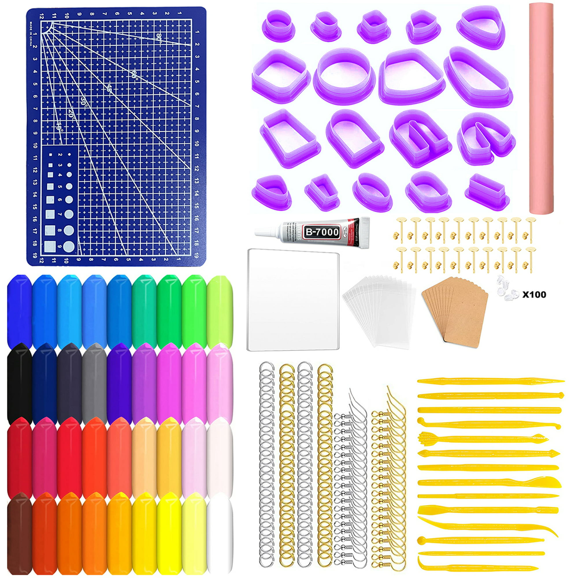 Keoker Mini cortadores de arcilla polimérica – Cortadores de arcilla de  polímero de 15 formas para hacer aretes, juego de cortador de aretes de