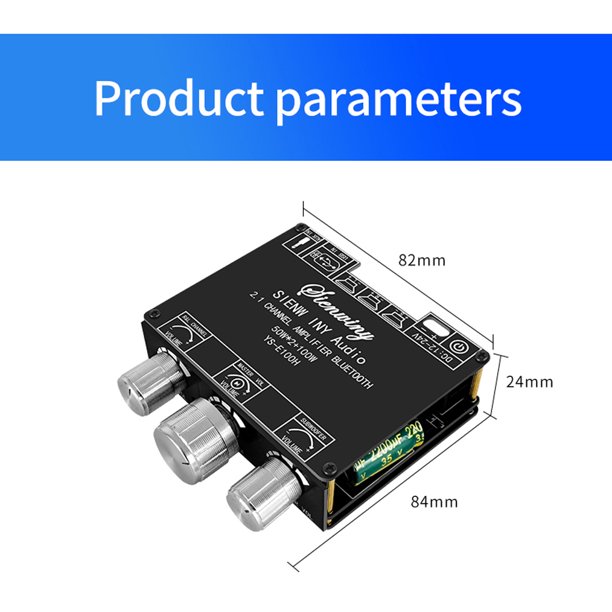 Módulo de placa de amplificador de audio digital BT 5.1 de 2.1 canales Alto  yeacher tarjeta de sonido