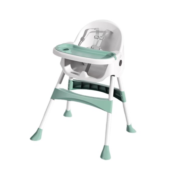 silla alta para bebé altura plegable ajustable bandeja extraíble portátil silla para comer para bebé silla de comedor infantil para mesa de verde