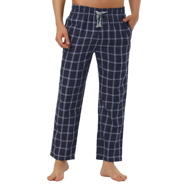 Pantalones pijama a cuadros para hombre, pantalones de dormir con cordÃ³n, pantalones de pijama c Unique Bargains Pantalones | Walmart en línea