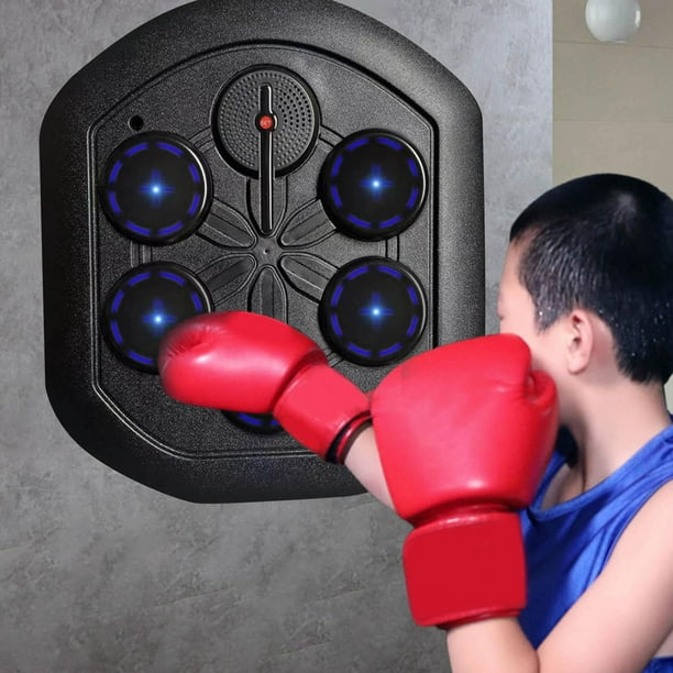 Máquina de boxeo de música montada en la pared, máquina inteligente de  entrenamiento de boxeo con luz LED y guantes de boxeo, almohadillas de  boxeo