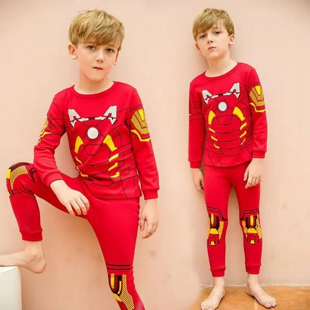 Pijama Spiderman Playera Manga Larga Pantalón con Estampado para Niño