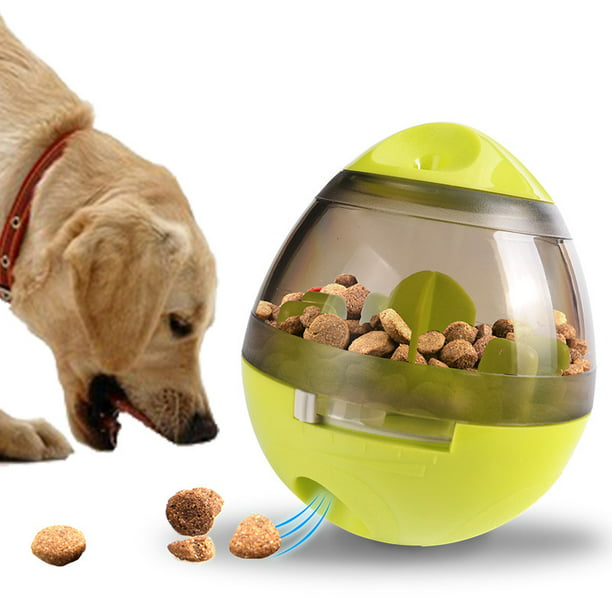 RENZCHU Juguete interactivo para perro, pelota de tratamiento IQ para  dispensar alimentos, juguetes para perros pequeños, medianos, grandes, bola  de masticación duradera, goma no tóxica y bola de perro hinchable, limpia  los