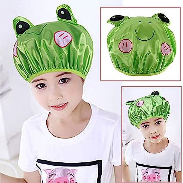 Gorros de baño de tela elástica para niños y niñas, gorros de