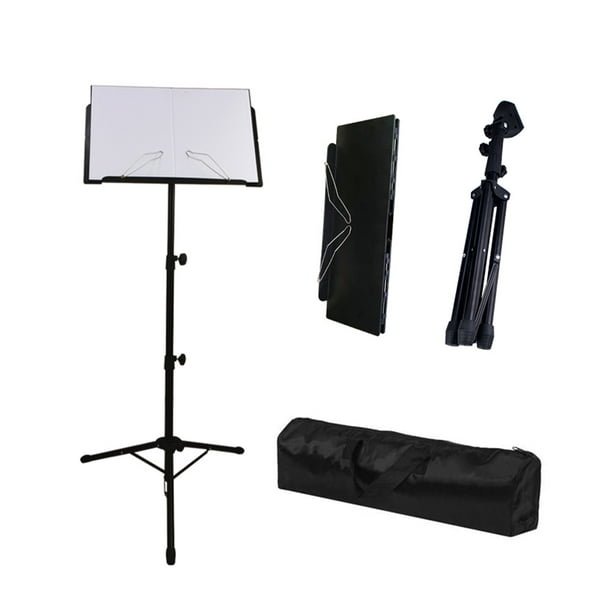 Atril portátil de metal para música, instrumentos musicales desmontables  para piano, violín, guitarra, partituras, color negro