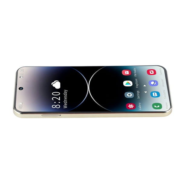 I14 ProMax Pantalla perforada de 6,7 pulgadas Teléfono inteligente 4G para  Android 12 4GB RAM 128GB ROM 4000mah Teléfono celular desbloqueado 100‑240V  Enchufe dorado de EE. UU. NikouMX