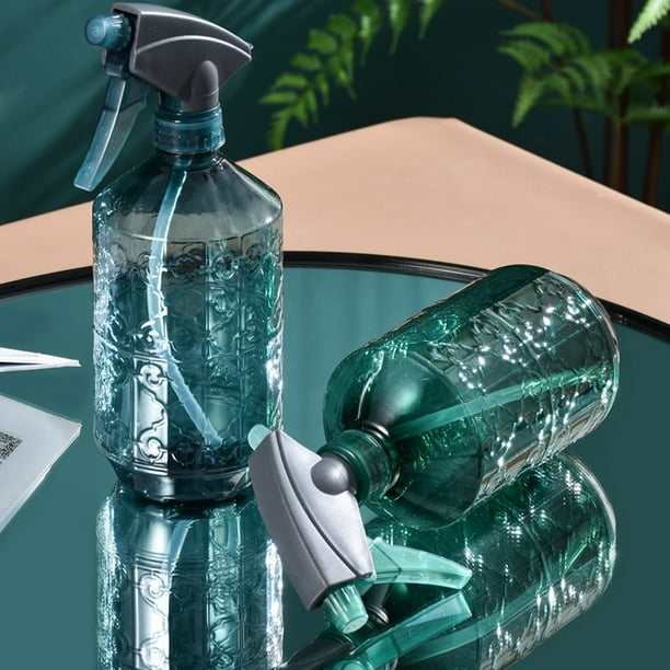 Botella Vidrio Transparente con Pulverizador para Limpieza