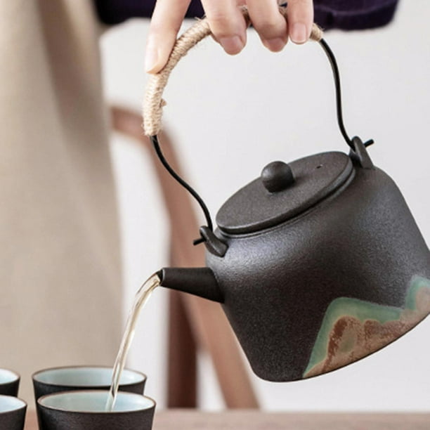 Tetera japonesa, tetera de tradicional con colador de té, tetera de  cerámica para casa de té, barbacoa, senderismo en el hogar en interiores ,  estilo c Soledad Tetera