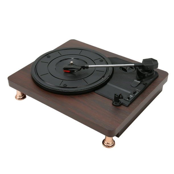 Tocadiscos de vinilo con altavoces estéreo integrados, tocadiscos vintage  de 3 velocidades para discos de vinilo, grabación USB SD con reproducción  de