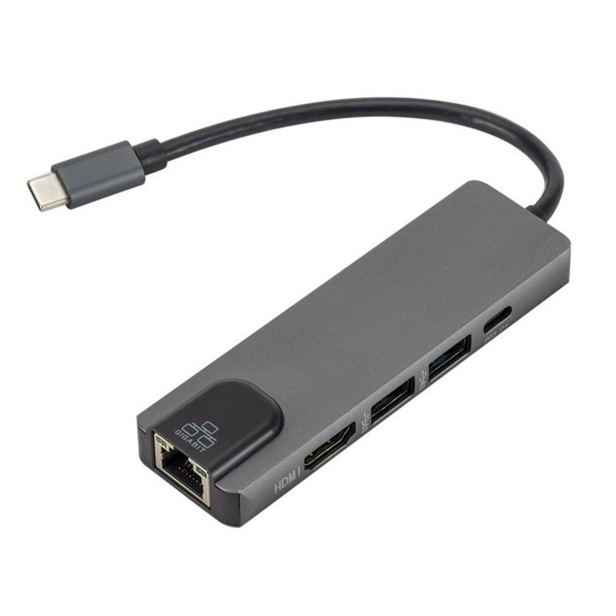Adaptador de puerto múltiple USB C HUB de aluminio delgado 5 en 1 para /  XPS / PC Conduce a disipación , compatibilidad Sunnimix Adaptador de red